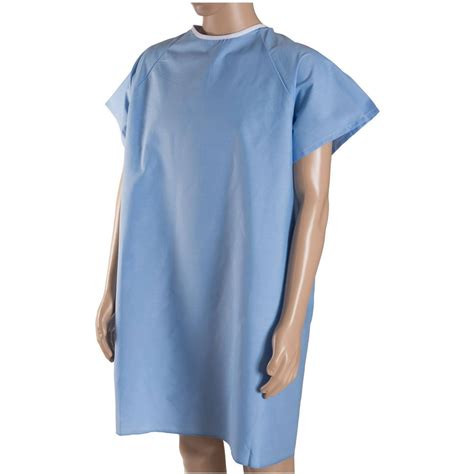 Dmi Convalescent Hospital Gown With Back Tie Blue