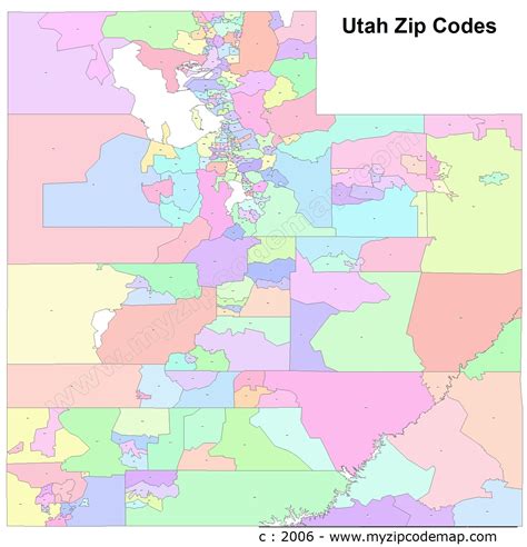 Utah Zip Code Maps Free Utah Zip Code Maps
