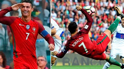 I aspire for my next goal to beteammate: Watch Cristiano Ronaldo score a spectacular bicycle kick on way to hat-trick for Portugal ...