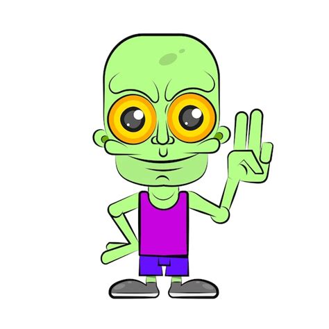 Premium Vector Cute Zombie Boy In T Shirt And Shorts Logo For Your