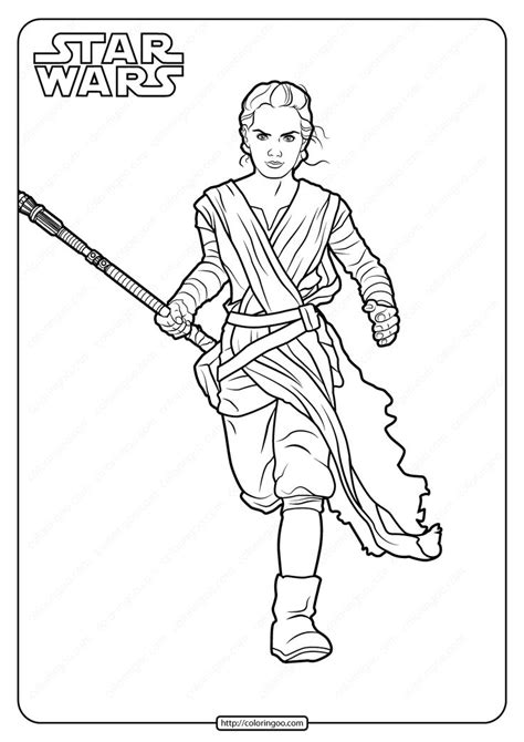 More star wars coloring pages. Star Wars Rey Printable Coloring Pages Book in 2020 | Rey ...