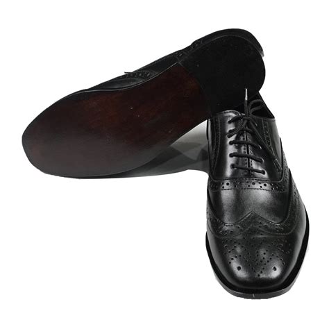 Mens Black Smart Formal Pu Leather Laced Brogues Shoes Shoezpk