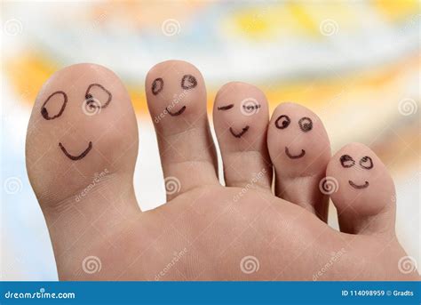 Happy Foot Feet Toes Smiling Stock Image Image Of Relaxing Skin