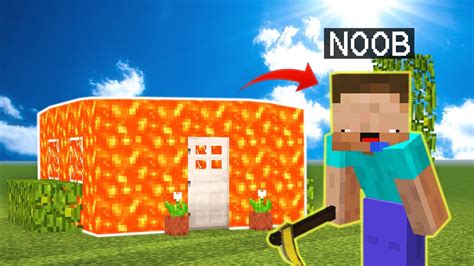 Noob Vs Casa De Lava Minecraft Troll Roleplay El Noob 4 Youtube