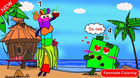 Numberblocks 4 Love Numberblocks 7 Numberblocks Fanmade Coloring