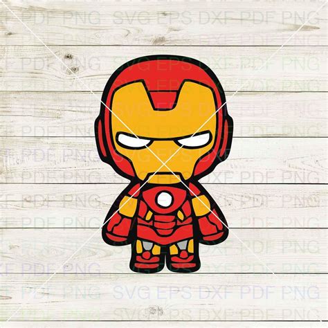 Iron Man Silhouette 006 Svg Dxf Eps Pdf Png Cricut Cutting Etsy