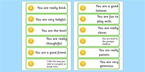 Giving Positive Compliments Prompt Cards Teacher Made