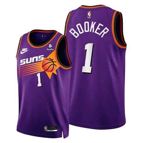 Men S Phoenix Suns 1 Devin Booker Purple Stitched Jersey On Sale For Cheap Wholesale From China