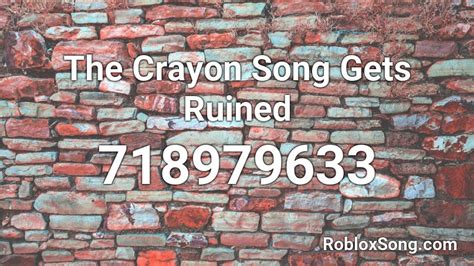 Read roblox song ids from the story roblox ids by ericka022318 (ericka terry) with 568,127 reads. The Crayon Song Gets Ruined Roblox ID - Roblox music codes
