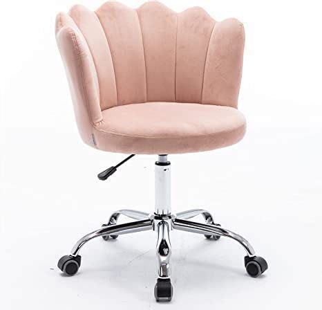 Mojay Modern Home Office Chair Upholstered Velvet Swivel Chair Swivel Height Adjustable