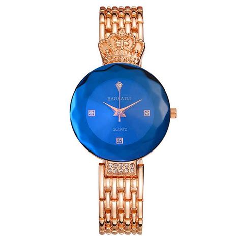 baosaili blue luxury regina della notte sparkling watch rose gold watches women bracelet