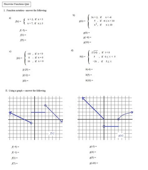 Worksheet Piecewise Functions Algebra 2 Answers Db Excel Function