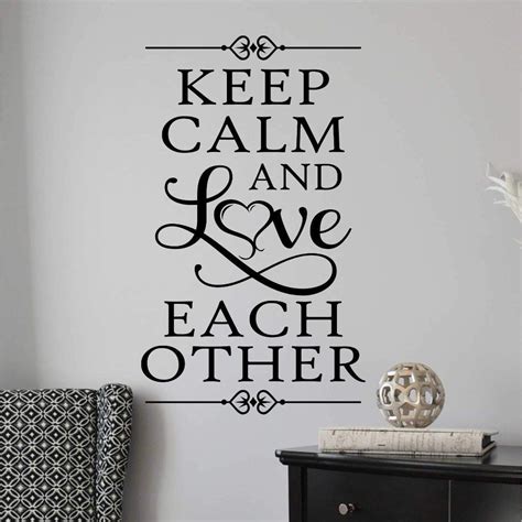 Keep Calm And Love Wall Decal Vinyl Wall Lettering Vinyl Wall Quotes Vinyl Wall Decals