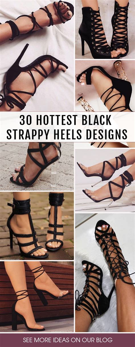 36 Hottest Black Strappy Heels Designs Designer Heels Black Strappy Heels Strappy Heels