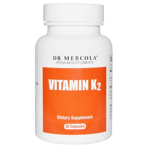 Compare dosage, cost, and formulation. Dr. Mercola, Vitamin K2, 30 Capsules | By iHerb
