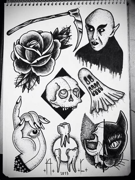 Haloween Creepy Tattoos Horror Tattoo Vampire Tattoo