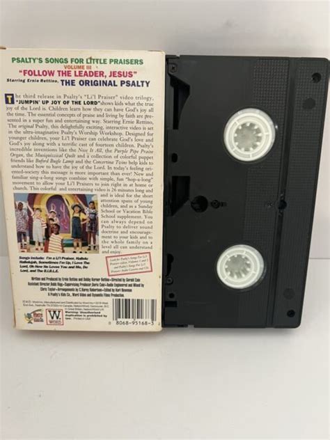 Psaltys Songs For Lil Praisers Vol 3 Jumpin Up Joy Of The Lord Vhs