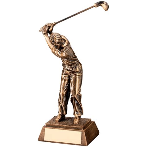 Male Golfer ‘back Swing Trophy 3 Sizes Rf421 Winning Awards
