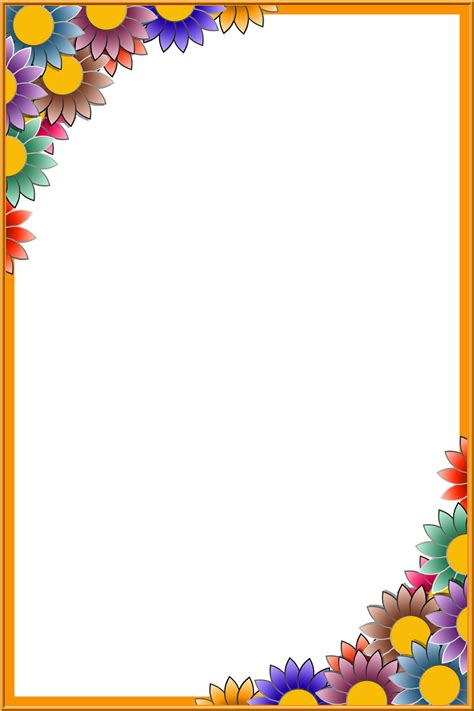 Frame Png Colorful Borders Design Clip Art Frames Borders Floral