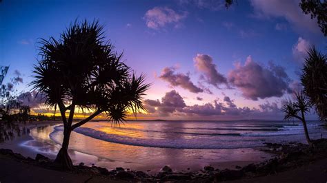 Sunset In Sunshine Beach Noosa National Park Queensland Australia