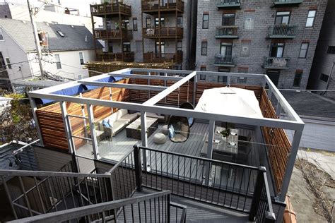 Steel Shade Structure Chicago Roof Deck Garden