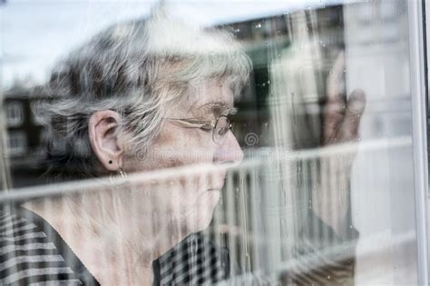Lonely Old Woman Looking Out Window Stock Images Download 156 Royalty