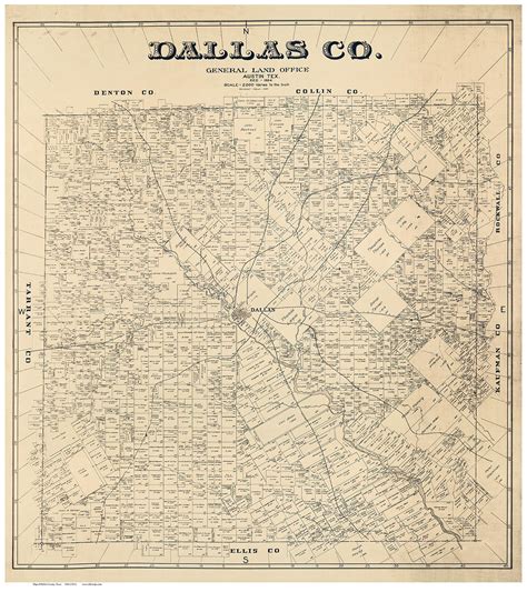 Dallas County Texas 1884 1931 Old Map Reprint Old Maps