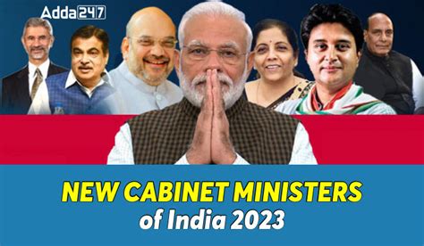 New Cabinet Ministers Of India 2023 Updated List