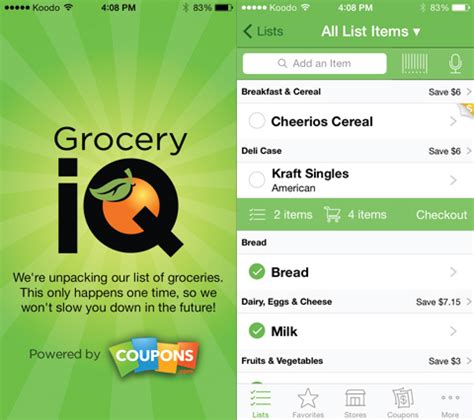 ✅stay organized, save money and time. Grocery IQ, The Best Grocery Shopping List Android App ...