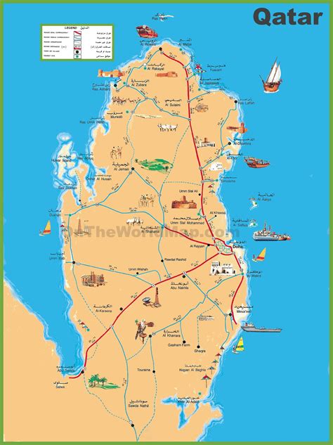 Katar Karte Städte