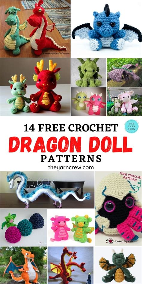 14 Free Amigurumi Dragon Dolls Crochet Patterns The Yarn Crew