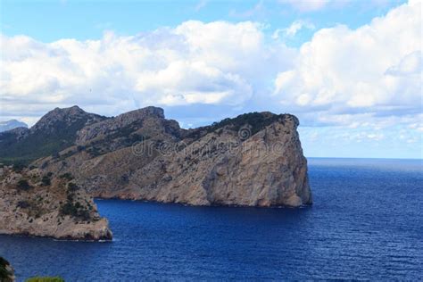 Cap De Formentor Cliff Coast And Mediterranean Sea Majorca Stock Image
