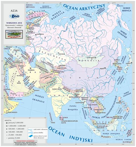 Mapa Polityczna Azji Cz 1 Rysunek Z Opisami Images