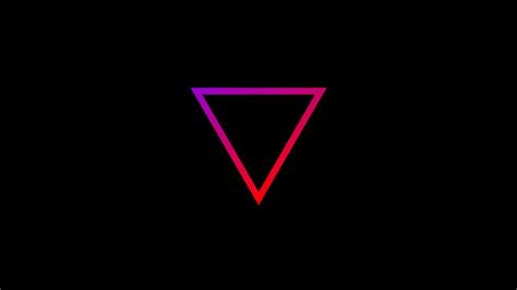 A Simple Neon Triangle First Wallpaper Hd Wallpapers