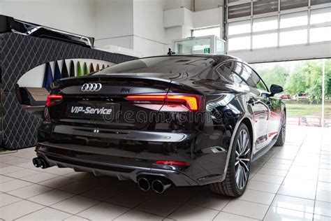 Rear View Of The 2019 Audi A5 Sportback Prepared For Sale And Exhibited