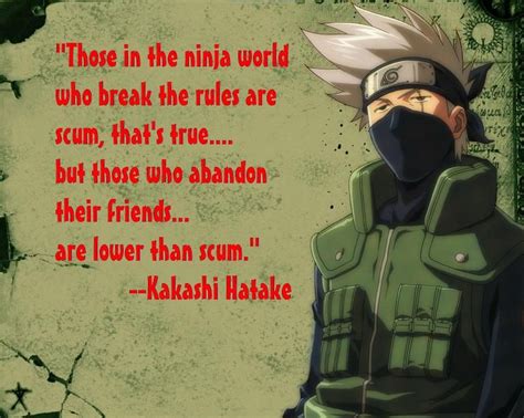 Kakashi Hatake Naruto Shippuden Anime Quote Anime