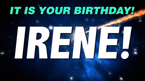 Happy Birthday Irene This Is Your T Youtube