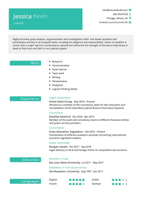 Our resume format experts give you the best tips and tricks on resume formatting to write the best when in doubt, a simpler, more traditional template is a safer choice than a more eccentric one. Lawyer Resume Sample - ResumeKraft