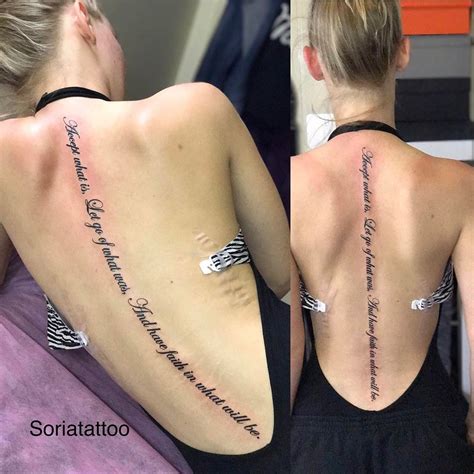 Full Spine Tattoo Quotes Spine Tattoos Inspiring Quote Tattoos Girl