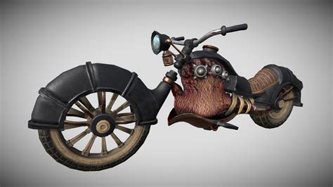 steampunk motorcycle download free 3d model by ivan przhevalski dinjasonalt [32f04c2