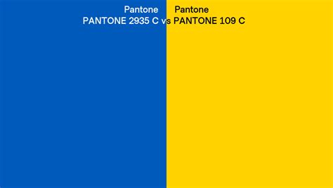 Pantone 2935 C Vs Pantone 109 C Side By Side Comparison