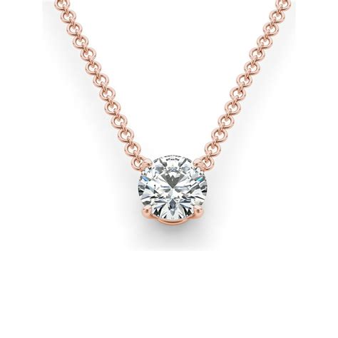 Imperial 13ct Tdw Diamond 14k Rose Gold Solitaire Necklace Walmart