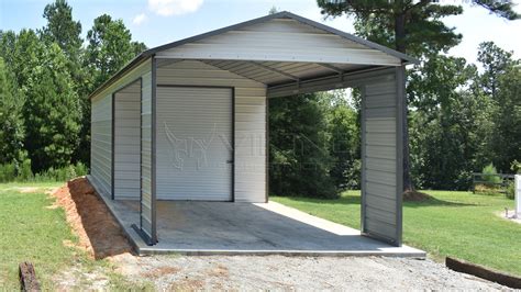 Carport and garage/shed combo units have become hugely popular over the past couple of years. 18x35x10 Metal Garage with Carport
