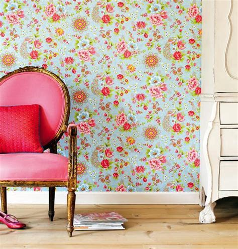 Modern Wallpaper With Colorful Floral Designs For