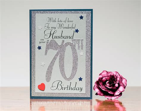 Luxury To My Wonderful Husband 70th Birthday Card Heartfelt Etsy