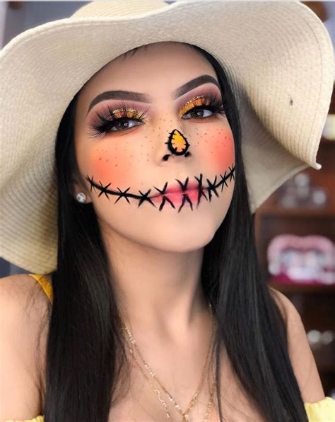 40 scarecrow makeup ideas for halloween the glossychic halloween makeup easy amazing