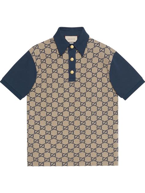 Gucci Maxi Gg Monogram Polo Shirt Farfetch