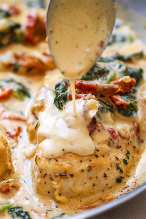 Chicken With Spinach In Creamy Parmesan Sauce Food Recipes Spinach