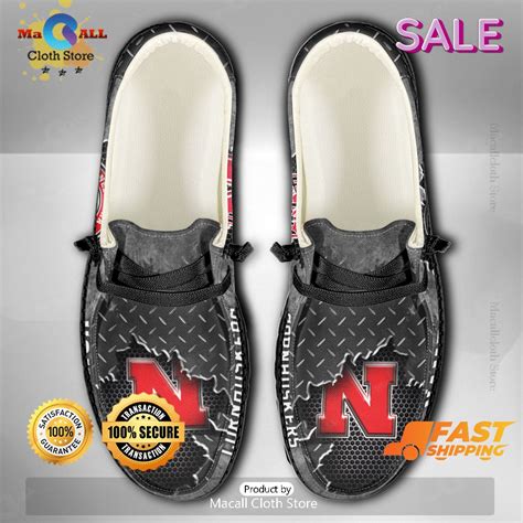 premium ncaa nebraska cornhuskers custom name hey dude shoes limited 2024 macall cloth store
