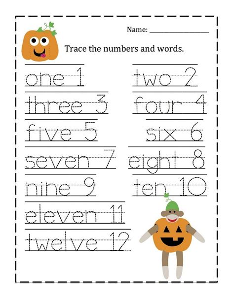 Printable Tracing Numbers Trace The Numbers Worksheet Worksheets For